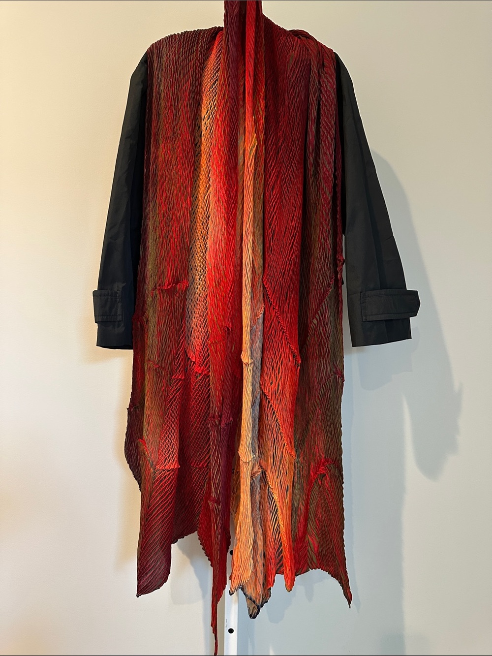 Shibori Silk Shawl Hand Dyed